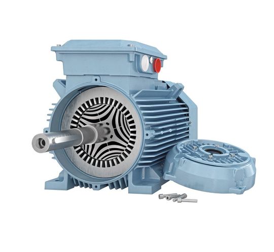 Mit diesem auf höchste Sparsamkeit getrimmten Motor, ist es schon jetzt möglich, die Energieeffizienzklasse IE5 zu erfüllen.(Bild:  ABB)