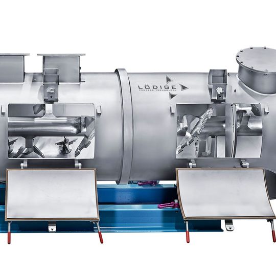 Teil des Mischerkonzepts ist neben der Wirtschaftlichkeit die universelle Einsetzbarkeit des kontinuierlicher Pflugschar-Mischers KM. (Bild:  Gebr. Lödige Maschinenbau)