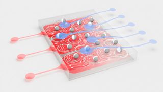Vorhersehbares Chaos? Forscher aus Konstanz und Stuttgart haben zum ersten Mal mit einem System aus Flüssigkeit und Teilchenkollektiv gerechnet, statt mit elektronischen Schaltkreisen. Damit ist das sogenannte Reservoir Computing erstmals in der Praxis abgelaufen ... (Bild: Universität Konstanz)