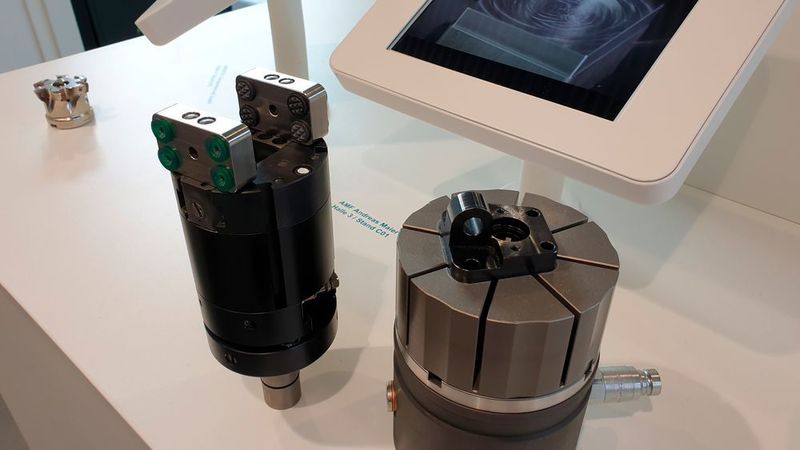 Different tools were on display with informative videos to along with at the VDMA booth. (Donath)