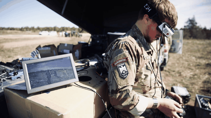 “Sometimes FPV pilots are supported by reconnaissance drone teams, but sometimes they operate blindly”, said a Ukrainian FPV pilot known by the callsign “Karat” who was invited to NATO exercises on the Swedish island of Gotland in early 2026. He continued: “Western militaries cannot fully understand what that is like. You have to see it with your own eyes.” (Source:  Ministry of Defence of Ukraine)
