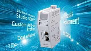 L'équipement de liaison EtherNet/IP - Modbus-TCP de HMS Industrial Networks. (HMS Industrial Networks)