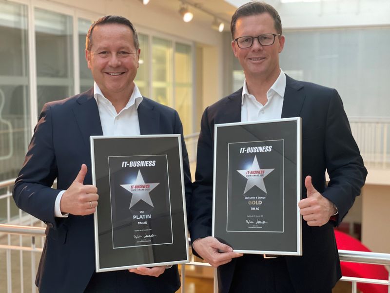 Das TIM Team, (l.) Jörg Eilenstein und Tim Henneveld , holen PLATIN in der Kategorie 