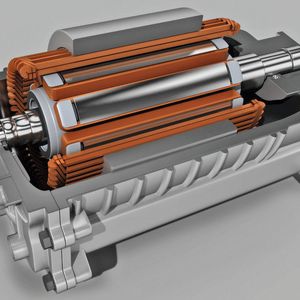 Fremderregte Synchronmaschinen haben eine Erregerwicklung, die erst durch den fließenden Strom magnetisiert wird.