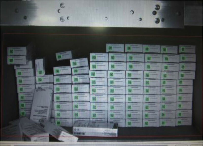 Antares Vision integrated automatic aggregation system for the shipping case: machine jamming event (Picture: Antares Vision)