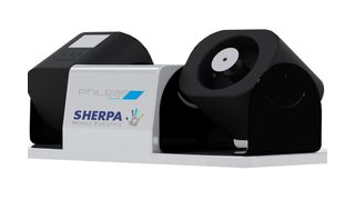 Um den Schutz und die Sicherheit ihrer Mitarbeiter zu gewährleisten, können Unternehmen auf dieses Gerät zur Oberflächendesinfektion zurückgreifen, das auf einem mobilen Roboter montiert wird und einen trockenen Sprühnebel erzeugt (Abbildung ohne Transportroboter). (SMR)