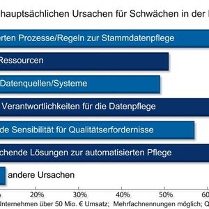 Befragungsergebnis: Ursachen für schlechte Datenqualität.