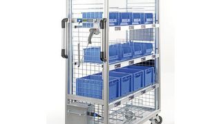 Veredelt bis in die Spitzen: Der Kommissionierwagen mit Pick-by-Frame soll die Arbeit im 
Lager erleichtern und die Qualität des 
Pickens erhöhen.  Bild: Luca (Archiv: Vogel Business Media)