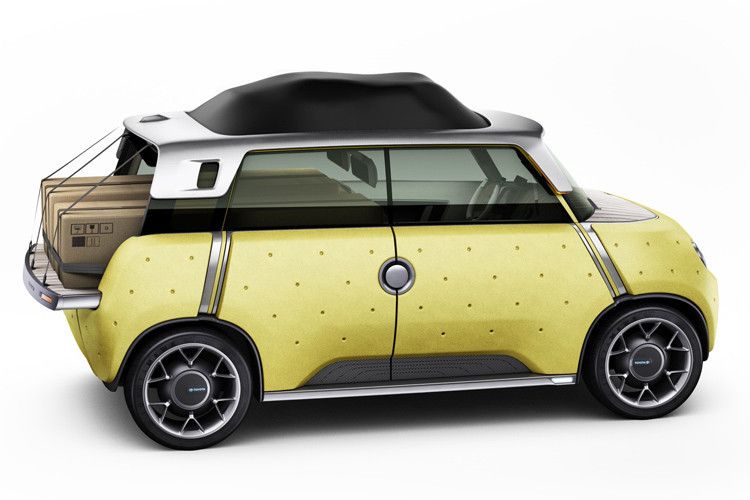 Geeignet auch für größere Lasten: Der Me We hat in etwa die Größe des Toyota Aygo, ist aber leichter. Mit 750 Kilogramm wiegt er rund 20 Prozent weniger als herkömmliche Kleinwagen. (Foto: Toyota)