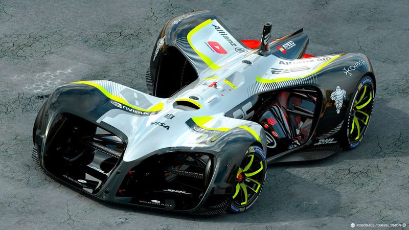 Das Robocar soll bis zu 320 km/h schnell sein. (Roborace Ltd / Daniel Simon LLC)