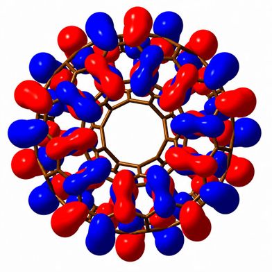 Das ist ein winziges donutartiges Kohlenstoffmolekül. Es entwickelt unter elektrischer Spannung stabile toroidale Momente, auf die sich die Welt des Quantencomputings freuen dürfte, wie Forscher der Martin-Luther-Universität Halle-Wittenberg glauben ... (Bild: MLU)