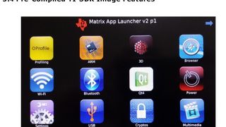 Display-Installation BB-View: Anwendungsbeispiel TI-SDK Hauptmenü (Bild: Farnell)