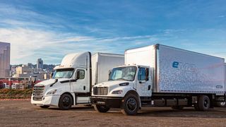 Elektrische Freightliner von Daimler Truck. (Bild: Mercedes-Benz)