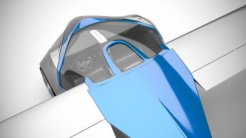 Renderings des Protyps 3.0, der auf dem Pioneers Festival in Wien vorgestellt wird. (Bild: Aeromobil)