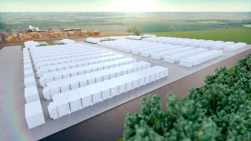 An artist’s impression of the InterGen storage facility planned for Essex, which will be the largest in the UK. (InterGen)