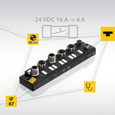 Sichert und überwacht Stromkreise direkt im Feld: Turcks IP67-Sicherung TBIF mit IO-Link (Bild: Turck GmbH)