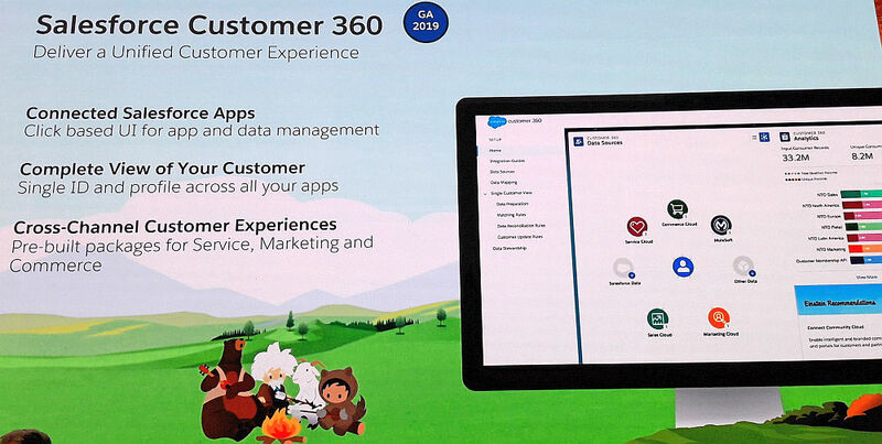 Die Präsentation von Salesforce Customer 360. (© Matzer)
