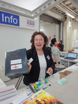 Andrea Achter, Ingram Micro, sorgt für das körperliche Wohlergehen der Gäste. (Archiv: Vogel Business Media)