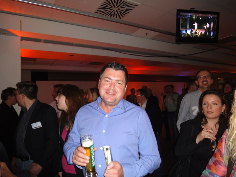 Franz Hernik, Hernik Systemhaus, fand den Komödianten einfach nur genial. (Archiv: Vogel Business Media)