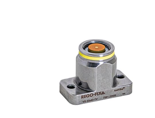 Der Sensor kann auch als Standalone-Lösung verwendet werden und an Komponenten im Bereich des Zerspanungsbereich, zum Messen der Schwingungen, fixiert werden.(Bild:  Rego-Fix)