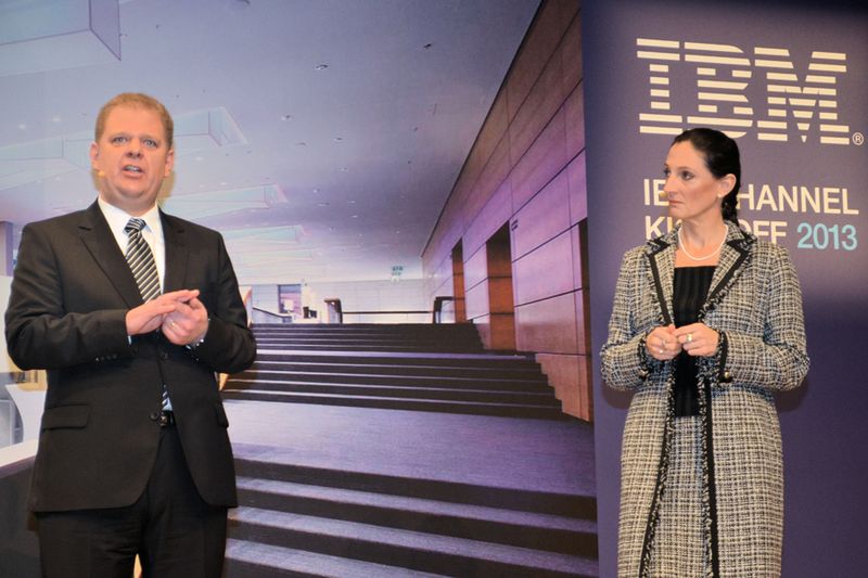 Cloud-Experten der deutschen IBM-Landesgesellschaft - Susan Volkmann, Cloud Computing Leader, und Marcus Alexander Mac Dougall, Sales Leader Pure Systems, (IT-BUSINESS / Michael Hase)