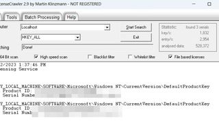 „Licensecrawler“ erfasst Seriennummern.  (Bild: Thomas Joos)