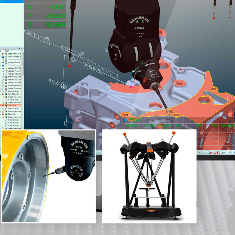 Renishaw’s Revo 5-axis CMM scanning systems, PH20 5-axis touch-trigger systems and the Equator shopfloor gauging system are powered by Metrologic’s X4 software platform. 