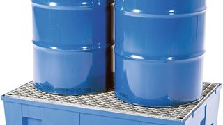 Auffangwanne mit verzinktem Gitterrost (Asecos)