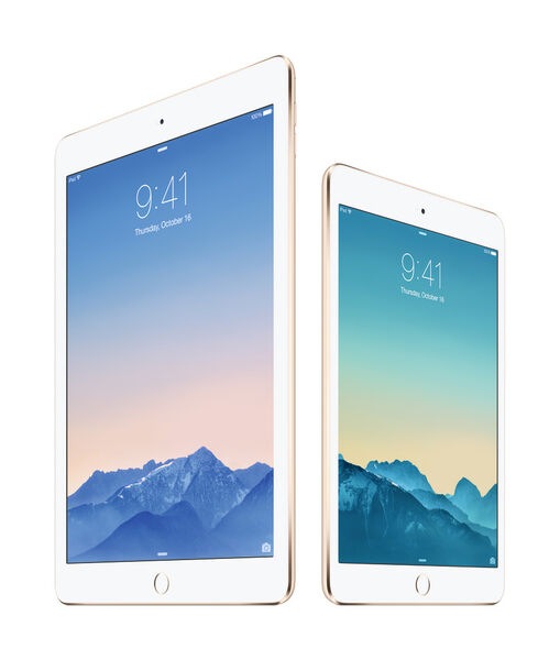 Das iPad Air 2 (rechts) und das iPad Mini 3. (Bild: Apple)