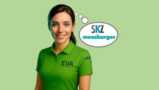 Das ist EVA respektive der Engel Virtual Assistant! Bei ihr handelt es sich um einen KI-Avatar, der laut SKZ eine KI-Initiative für das Spritzgießen Symbolisiert. Hier erfahren Sie schon jetzt etwas darüber, was sie bald an den Fakuma-Messeständen von Engel, SKZ und Meusburger sehen können ... (Bild:  Engel Austria)