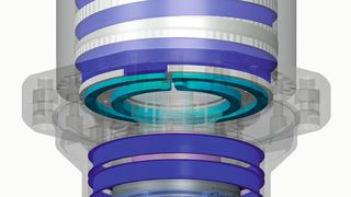 Auf der Basis des Opti-Cool-Prinzips (OCS) ist es bei dieser Spindel gelungen, die polare Temperaturverteilung im Flansch-/Mantelbereich auf 1K zu bringen. (Step-Tec)