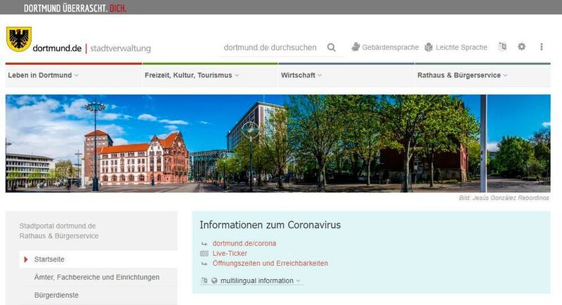 Auch Dortmunds Stadtportal wurde verklagt (www.dortmund.de)