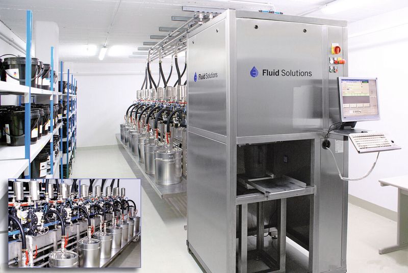 Bild 2: Die Fluid Compact K20 kontrolliert gravimetrisch die Dosierung von Kleinmengen und protokolliert alle Daten. (Bild: Fluid Solutions)