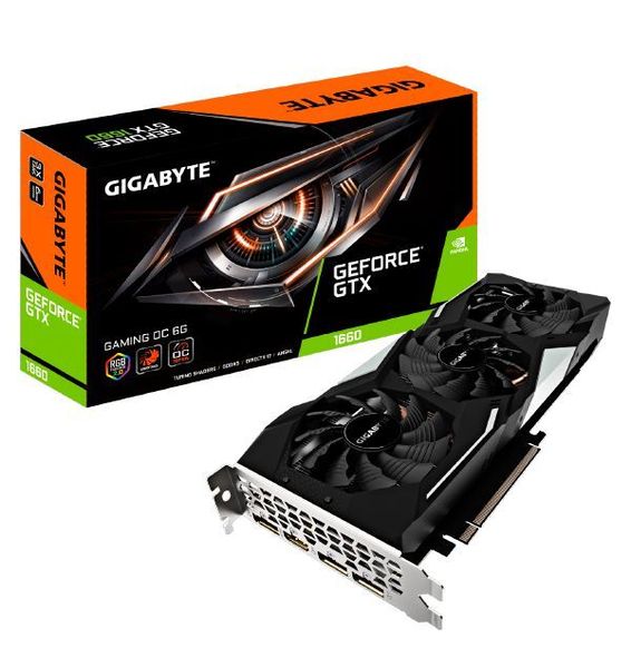 Die Geforce GTX 1660 Gaming OC 6G ist mit drei Lüftern ausgestattet. Zudem verfügt sie über eine RGB-Beleuchtung, die sich mittels RGB Fusion 2.0 mit anderen Aorus-Komponenten synchronisieren lässt. (Gigabyte)