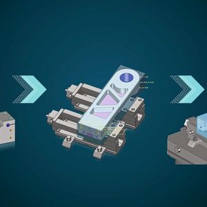 Know-how integriert: Wissensbibliotheken, beispielsweise zu ähnlichen Werkstücken und bewährten Spannsituationen, vereinfachen und beschleunigen das Erstellen von NC-­Programmen, das Vorbereiten von Werkzeugen und Spannmitteln sowie das Aufspannen auf CNC-Maschinen.(Bild:  Tebis)