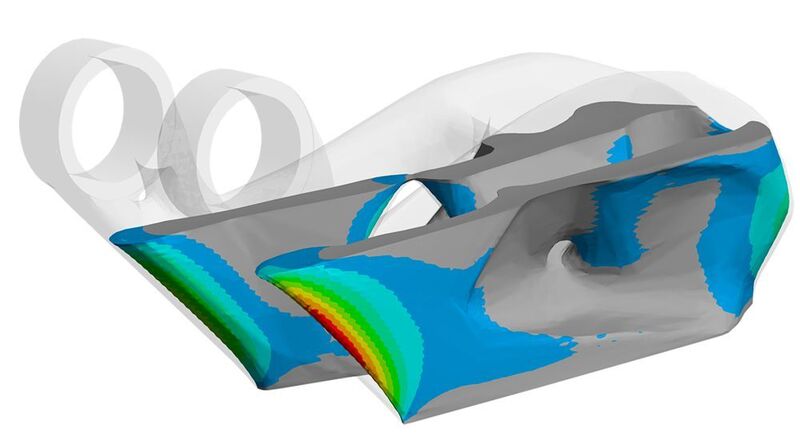 Simulation of the layer-by-layer manufacturing process. (Cadfem)