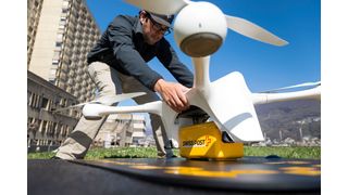 Die Schweizer Post testet als eines der ersten Unternehmen weltweit die autonome Drohnenlogistik für eine kommerzielle Anwendung. (Die Post)