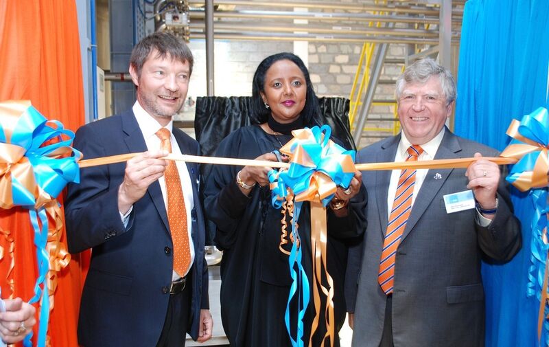 BASF's Construction Chemicals plant for concrete admixtures in Nairobi, Kenya. (From left) Laurent Tainturier, BASF Senior Vice President CIS, Middle East and Africa; Ambassador Amina Mohamed, Kenya’s Cabinet Secretary of Foreign Affairs and International Trade; Dick Purchase, head of BASF’s Regional Business Unit Construction Chemicals Middle East, West Asia, CIS and Africa. (Picture: BASF)