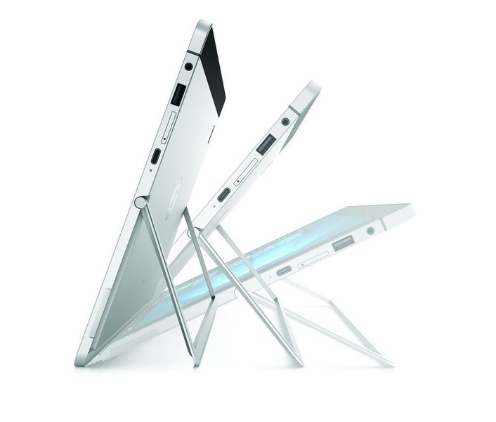 Der im HP Elite x2 integrierte Aufsteller ist um bis zu 150 Grad verstellbar. (Bild: HP)