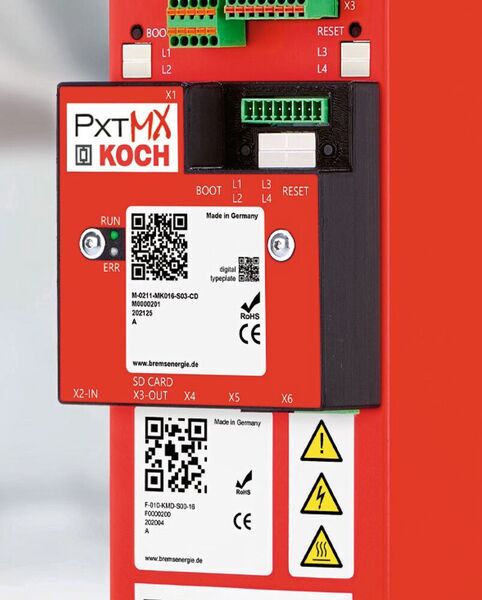 Kleines Kästchen, große Wirkung: Das Aufsteckmodul Pxt MX der Michael Koch GmbH für strombasierte, ampere-genaue Netzlastspitzenreduktion per Plug & Play. (Michael Koch GmbH)