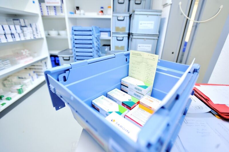 Die neue Bito Box soll im Krankenhaus Kunden finden. Die Erfinder setzen damit auf einen Wachstumsmarkt in Sachen Logistik. (Bild: Bito)