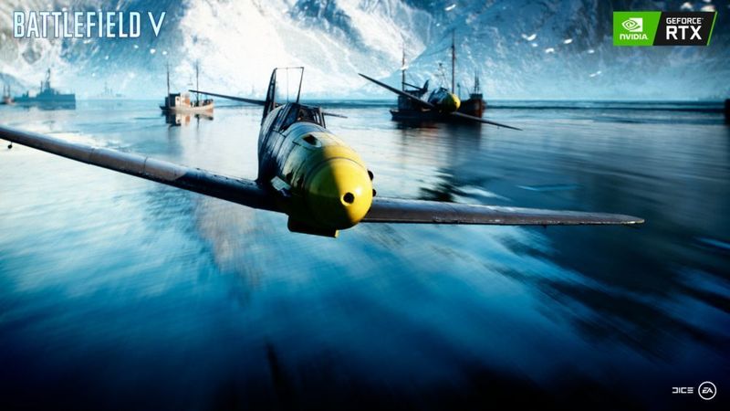Bei Battlefield V sollen Raytracing-Effekte für eine realistische Wasserdarstellung sorgen. (Nvidia)