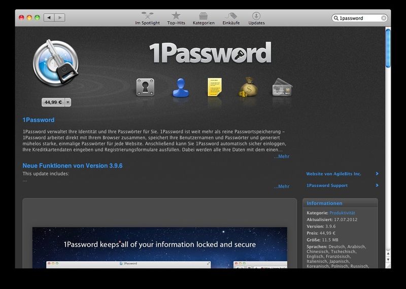Mac-Nutzer können die Anwendung direkt im App Store kaufen. (Bild: VBM)