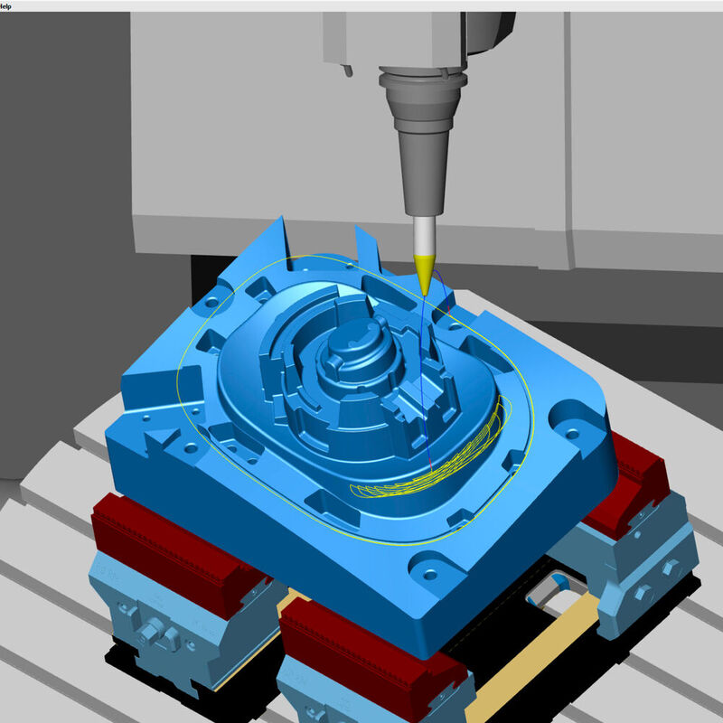 The Hypermill Virtual Machining Optimizer module automatically generates the optimal path between two operations.