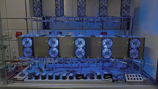 Reaktor-Apparatur für die Photokatalyse (Heiko Grandel / Uni Ulm)