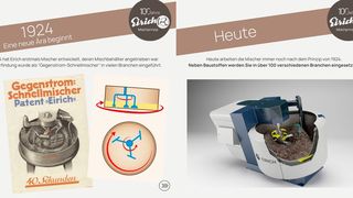 Mit dem Gegenstrom-Schnellmischer hat Eirich 1924 einen großen Wurf gelandet, denn das Mischprinzip ist heute noch topaktuell und effizient. (Bild: Eirich)