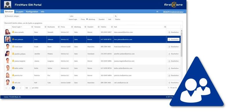 Das IDM-Portal bietet eine zentrale Steuerung von Active Directory, inklusive der Möglichkeit, eigene PowerShell-Skripte zu hinterlegen. (FirstAttribute AG / Joos)