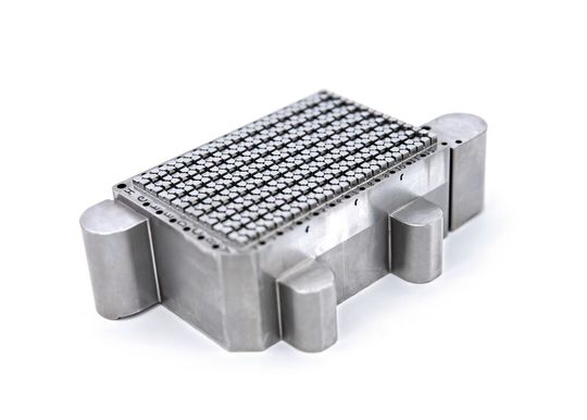 This is a part of an injection-compression mould (ejector side) for a microfluidic sample carrier made of plastic, the production of which was not without difficulty. To an accuracy of five micrometres, for example, 384 sections had to be created with tiny milling cutters. This report shows how this was achieved. This is a part of an injection-compression mould (ejector side) for a microfluidic sample carrier made of plastic, the production of which was not without difficulty. To an accuracy of five micrometres, for example, 384 sections had to be created with tiny milling cutters. This report shows how this was achieved.