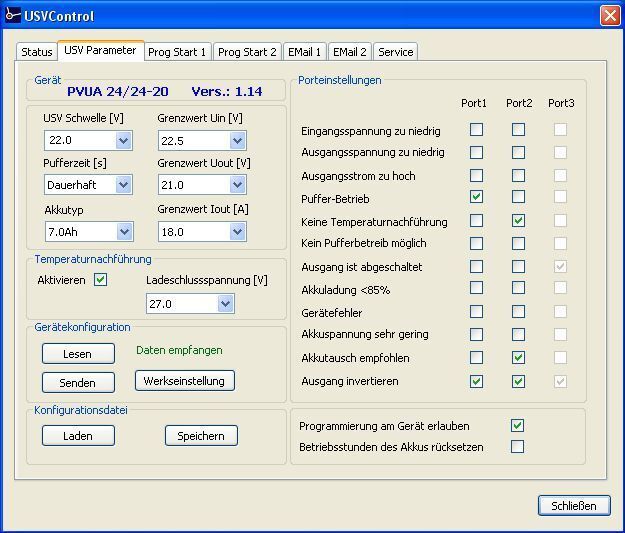 Die Konfiguration des Lade- und Steuermoduls über die Kontrollsoftware ist einfach zu bedienen und bietet die Möglichkeit einer individuellen Anpassung auf die Anforderung der jeweiligen Anlage (Archiv: Vogel Business Media)