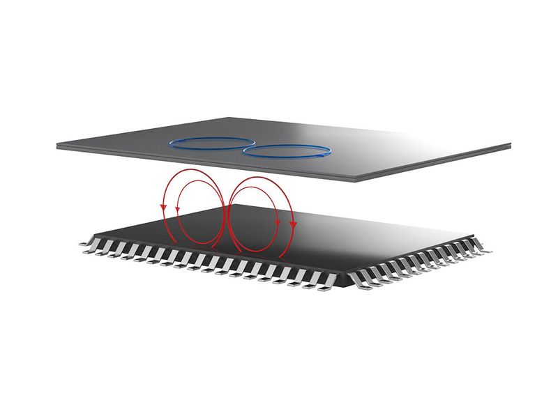Bild 3: Durch die Kombination des Metalls mit der Absorberschicht wird nicht nur die Rückstrahlung verhindert, sondern auch die elektromagnetische Strahlung stark reduziert. (Bild: Würth Elektronik)